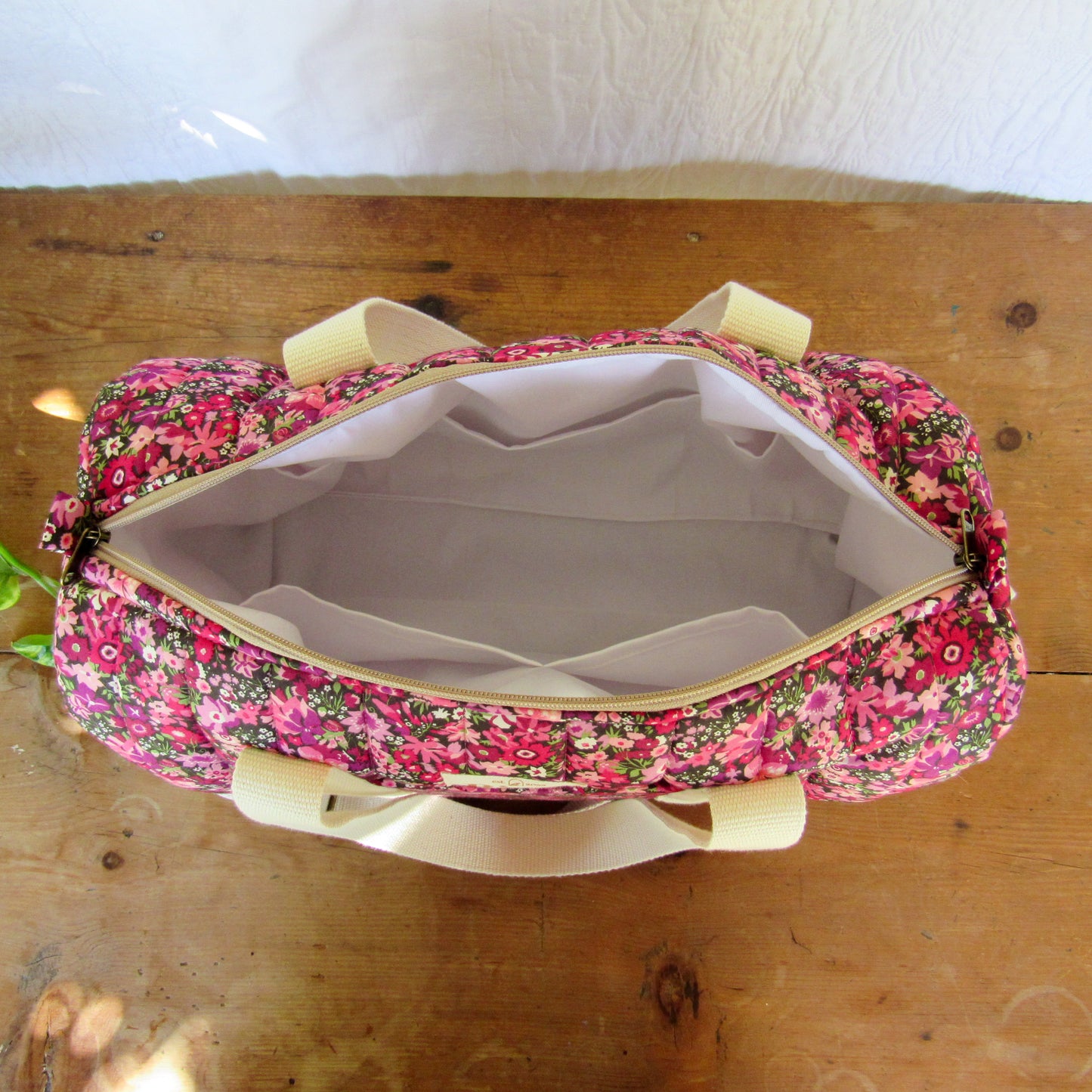 Abigail quilted duffel bag