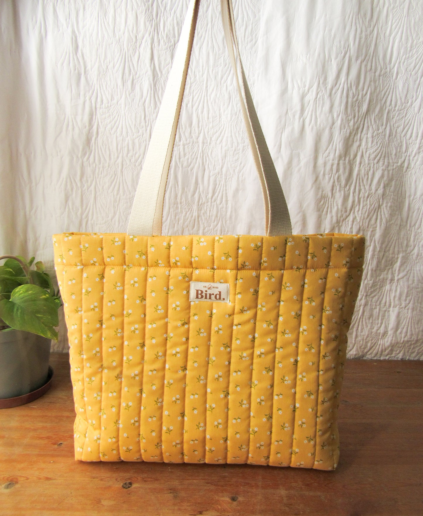Buttercup quilted totebag