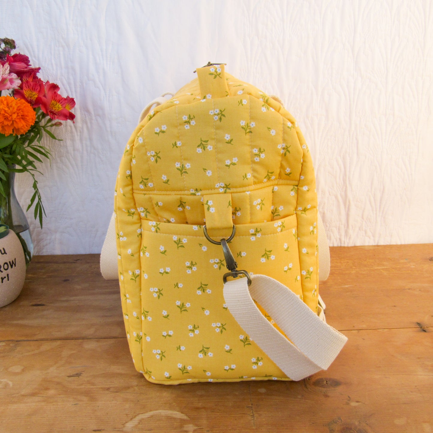 Buttercup quilted duffelbag