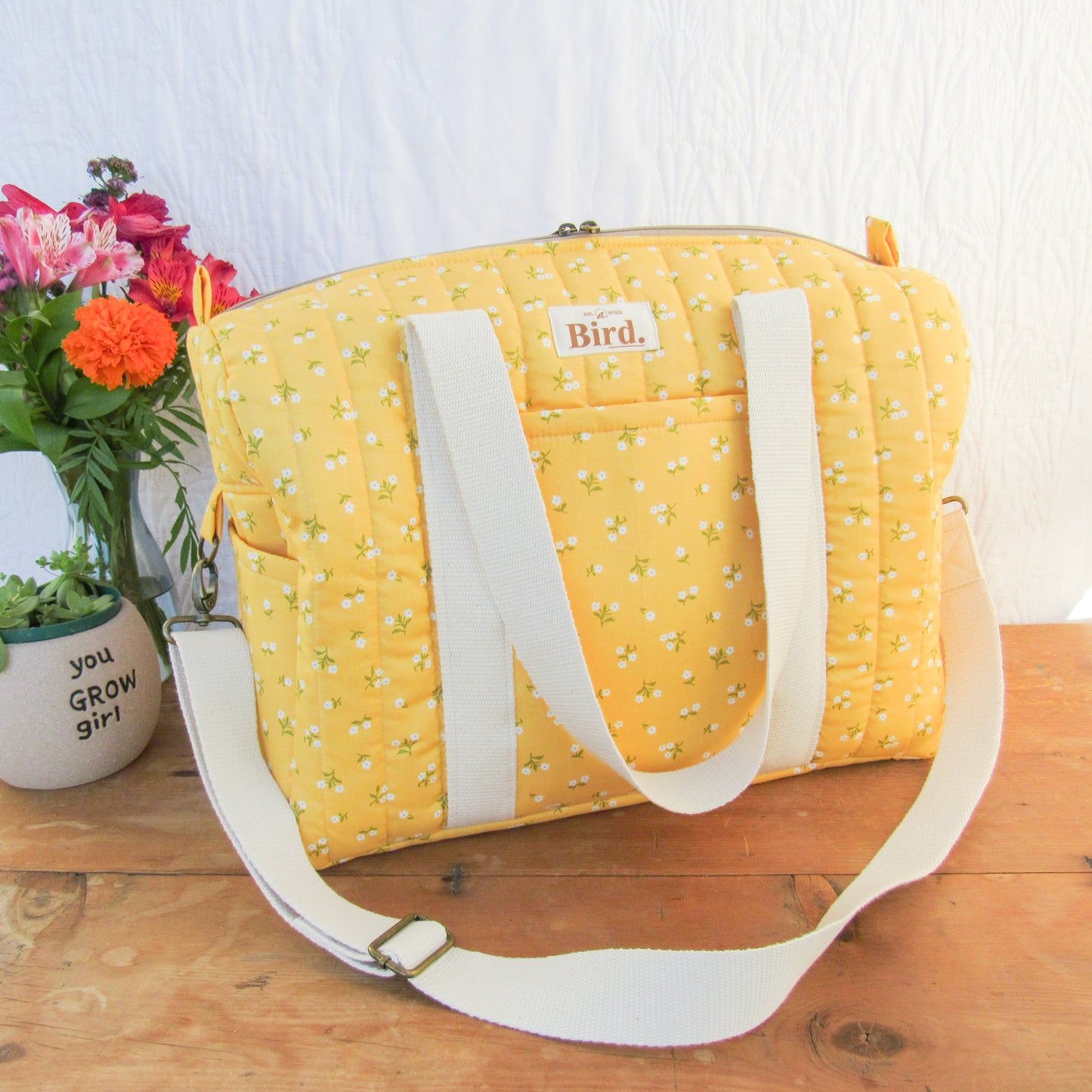 Buttercup quilted duffelbag
