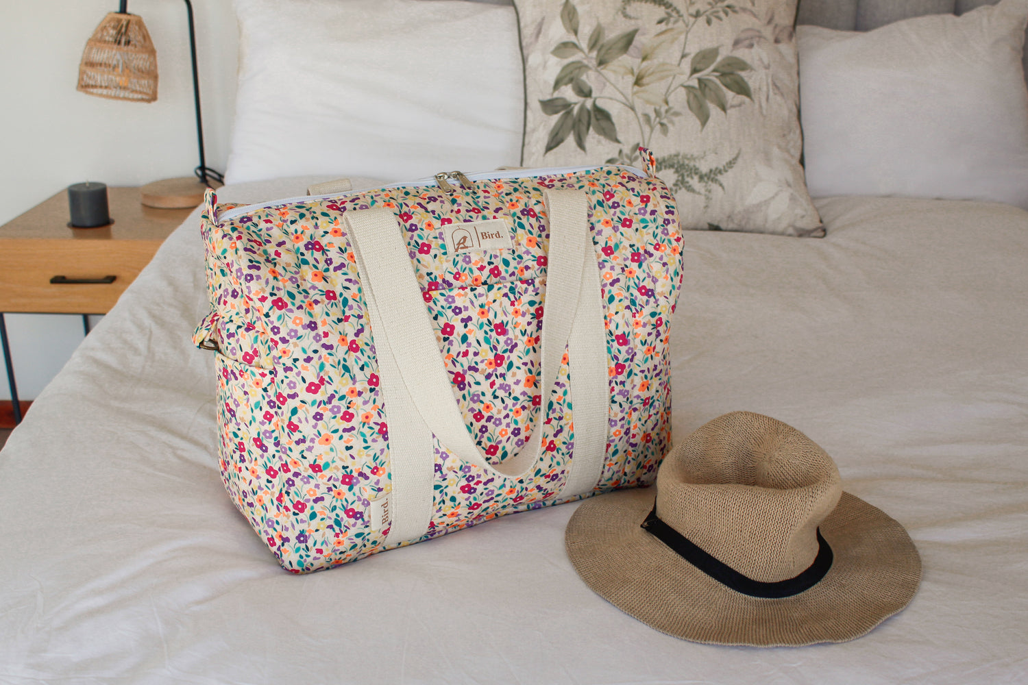 Quilted duffel bags