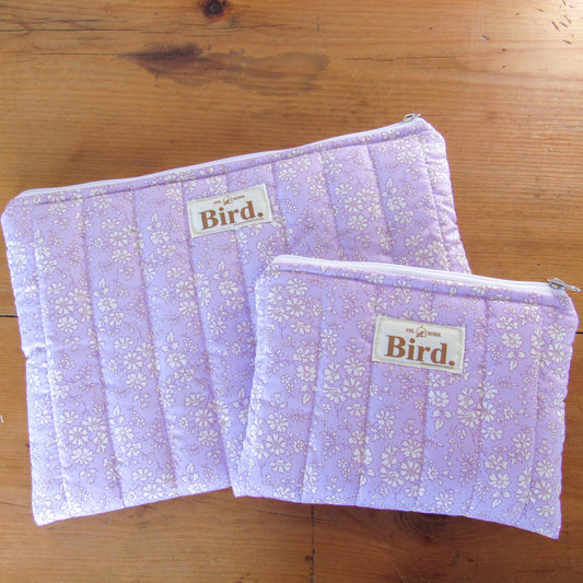 Lilac zipper pouch