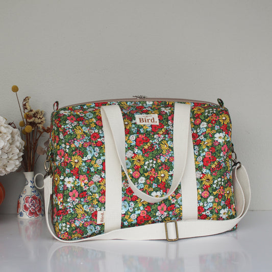 Green meadows quilted duffelbag