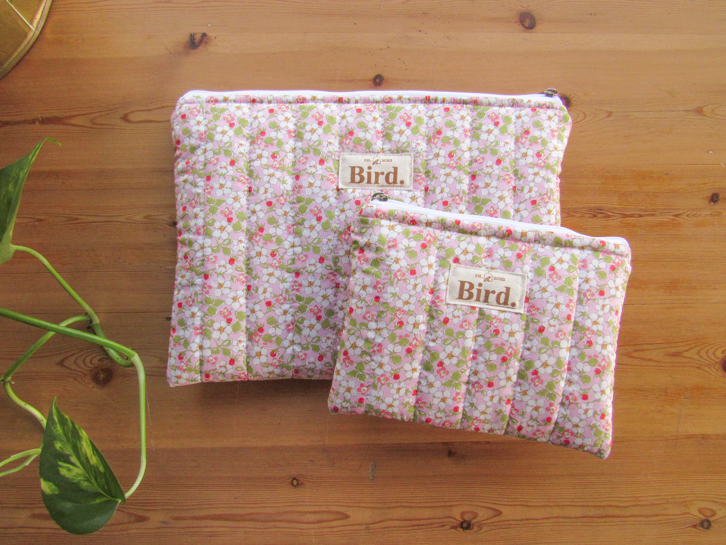 Rose zipper pouch